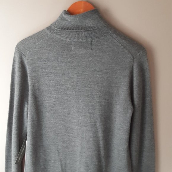 Grayson & Dunn Men's 100% Fine Merino Wool Grey Turtleneck Sweater New! Small - Picture 6 of 14
